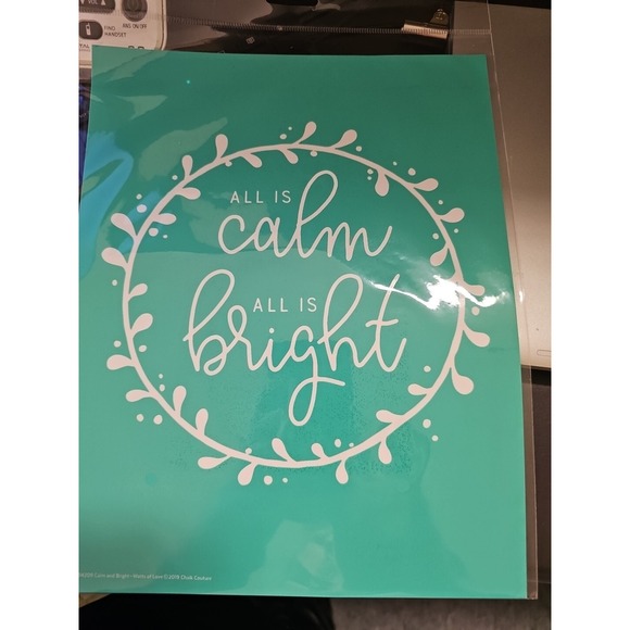 Chalk Couture Other - Chalk Couture Transfer/ Stencil- Size B New  Reusable All Is Calm, All Is Bright